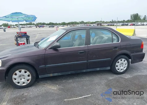 2000 Honda Civic Lx из США, поврежденный, VIN 1HGEJ6676YL044462
